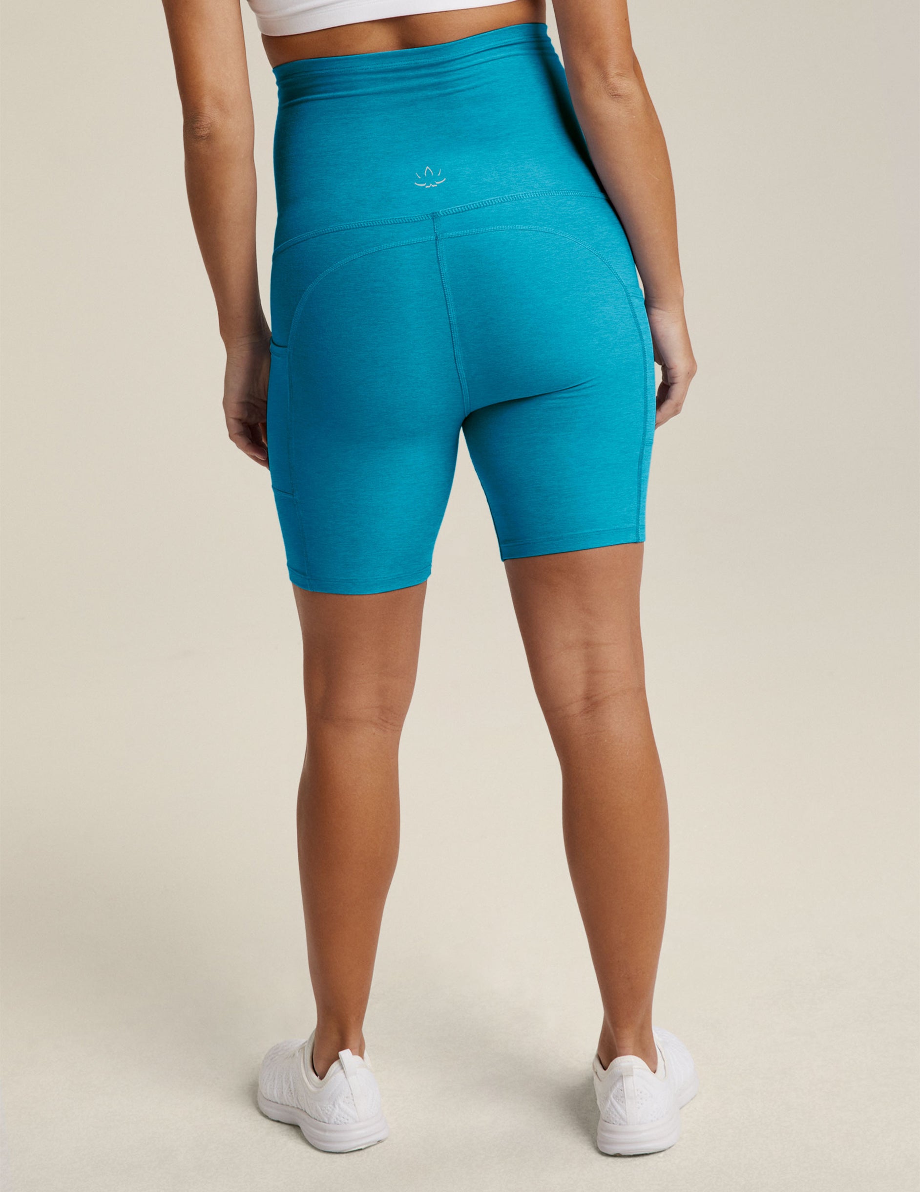 Spacedye Pockets Forever Maternity Biker Short - Image 3